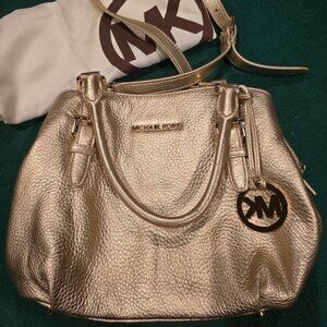 Michael Kors Gold Soft Leather Handbag